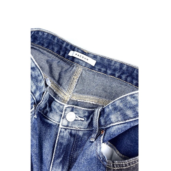 Pacsun High Rise Festival Patchwork Raw Hem Denim Shorts - Picture 5 of 5